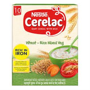 Nestle CERELAC Fortified Baby Cereal with milk , Wheat Rice Mixed Veg- From 10 Month (300g , Bag-In Box- Pack)